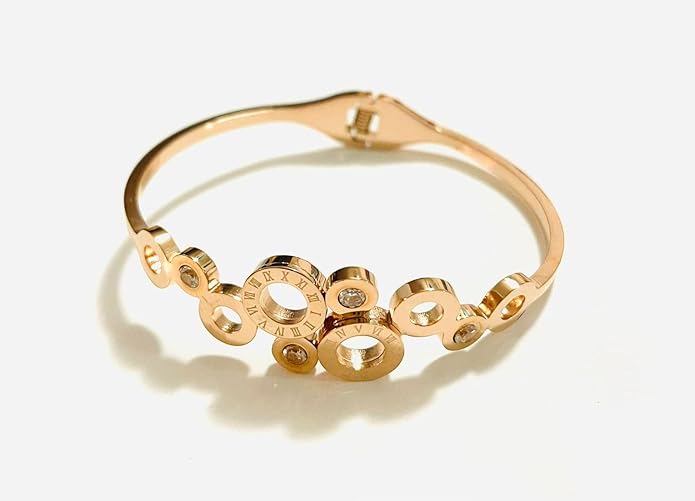 Sleek Round Charm Bangle