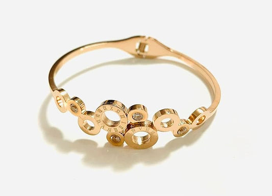 Sleek Round Charm Bangle