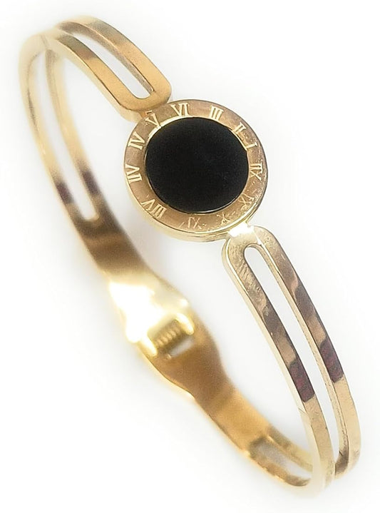 Roman Elegance Black Dial Bracelet