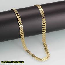 Refined Gold Leaf Stainless Steel  Bracelet