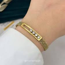 Premium Gold Chain Bracelet with Crystals