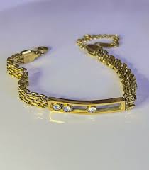Premium Gold Chain Bracelet with Crystals