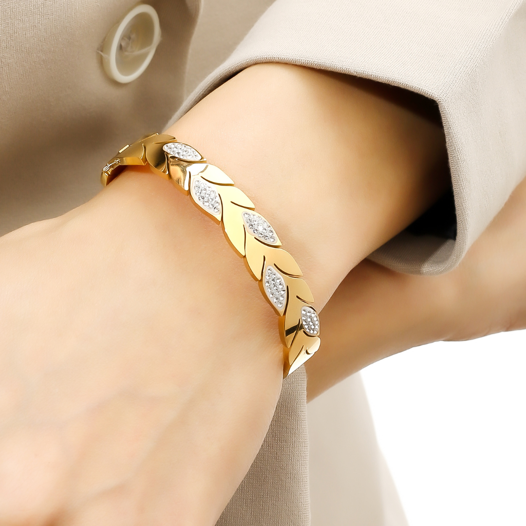 Crystal Leaf Handcuff-Designer Inspired
