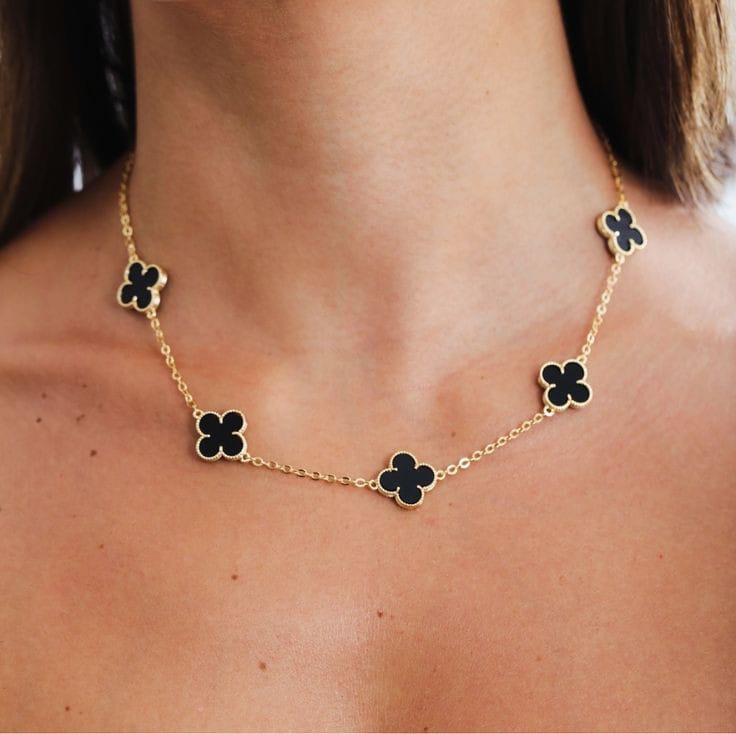 Elegant Long Clover Necklace