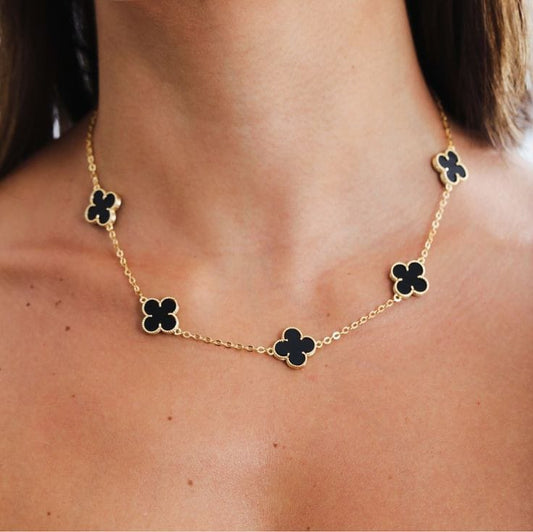 Elegant Long Clover Necklace