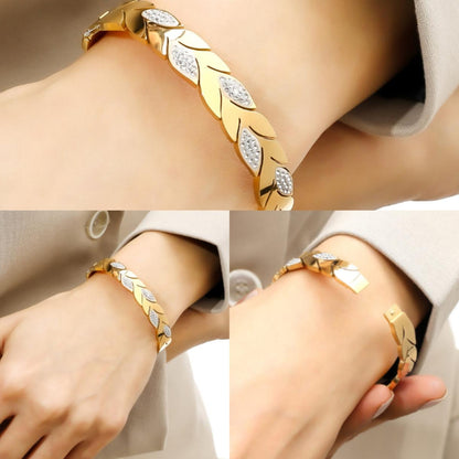 Crystal Leaf Handcuff-Designer Inspired