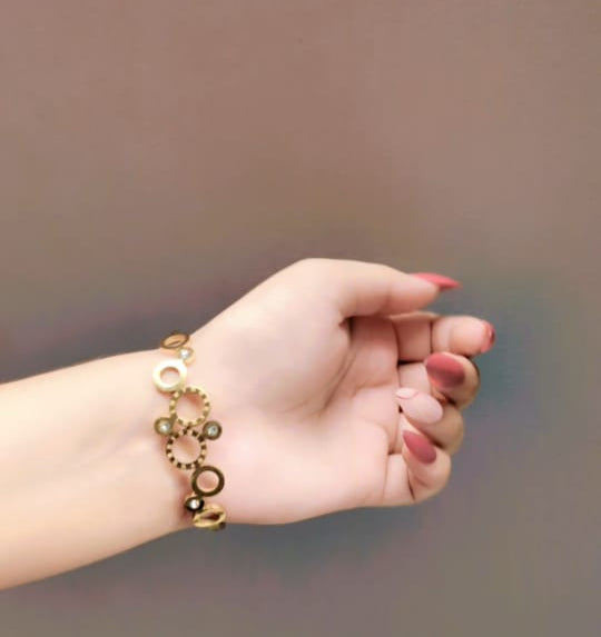Sleek Round Charm Bangle