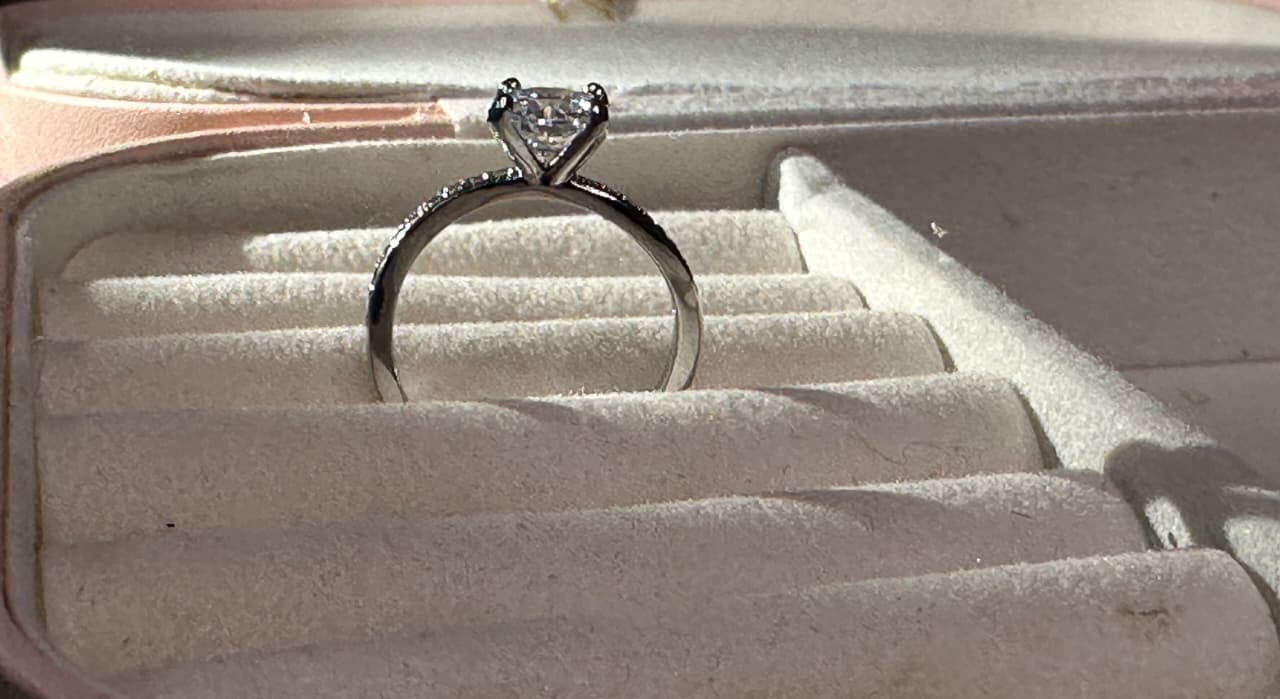 Diamond style  zircon Ring