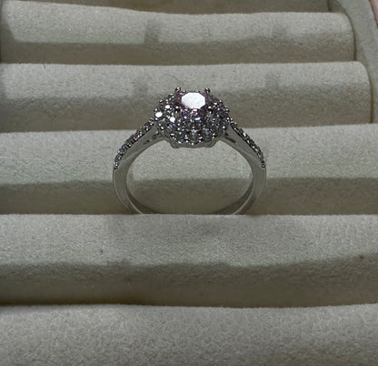 Pink Emerald stone zircon ring