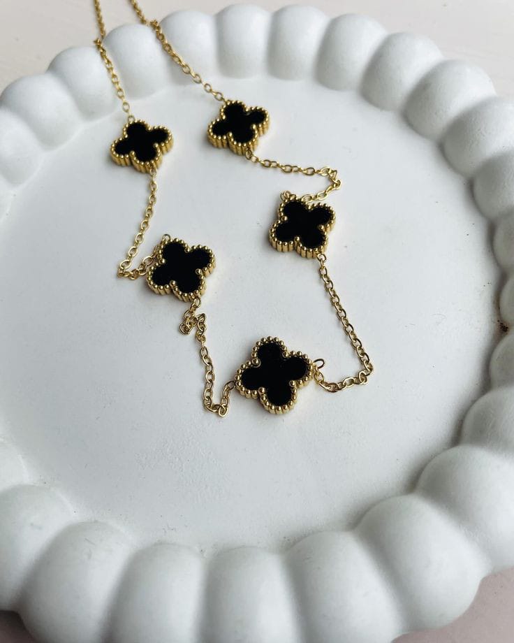 Elegant Long Clover Necklace