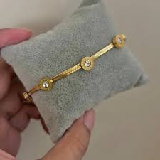 Geometric Link Bracelet with Crystal Accents