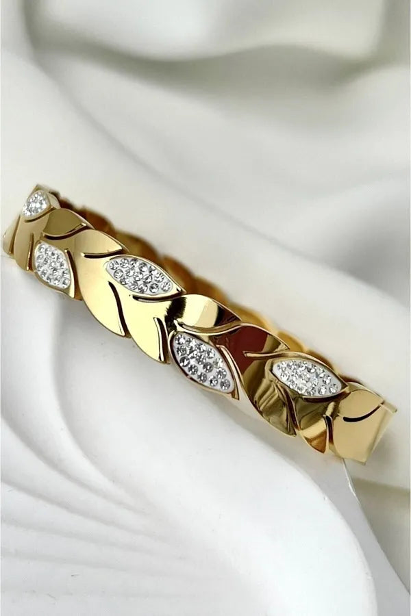Crystal Leaf Handcuff-Designer Inspired