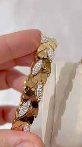Crystal Leaf Handcuff-Designer Inspired