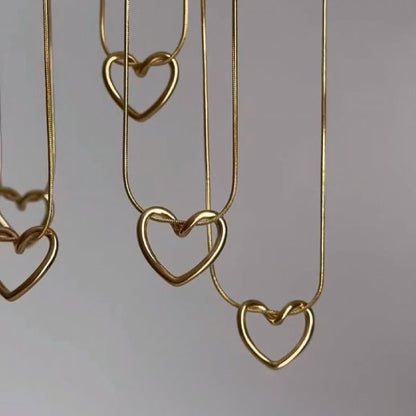 Golden Heart Elegance Necklace