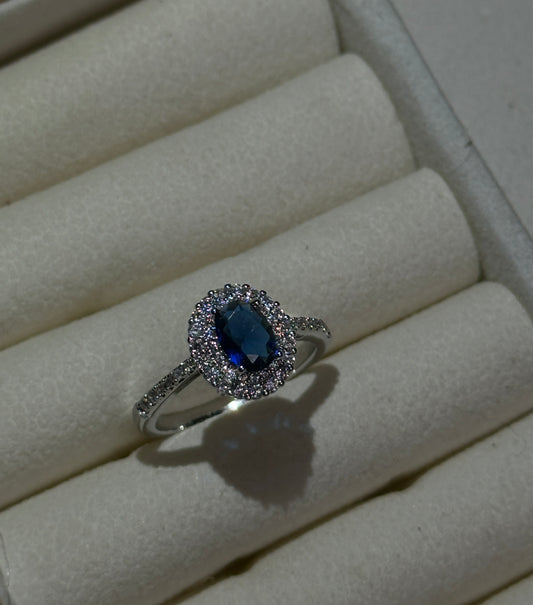Sapphire Blue stone zircon ring